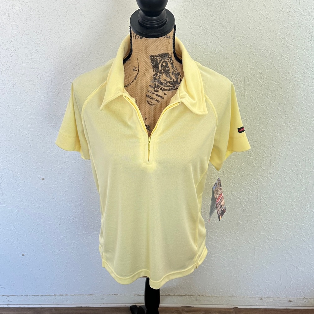 Women's Yellow Short Sleeve Polo Shirt